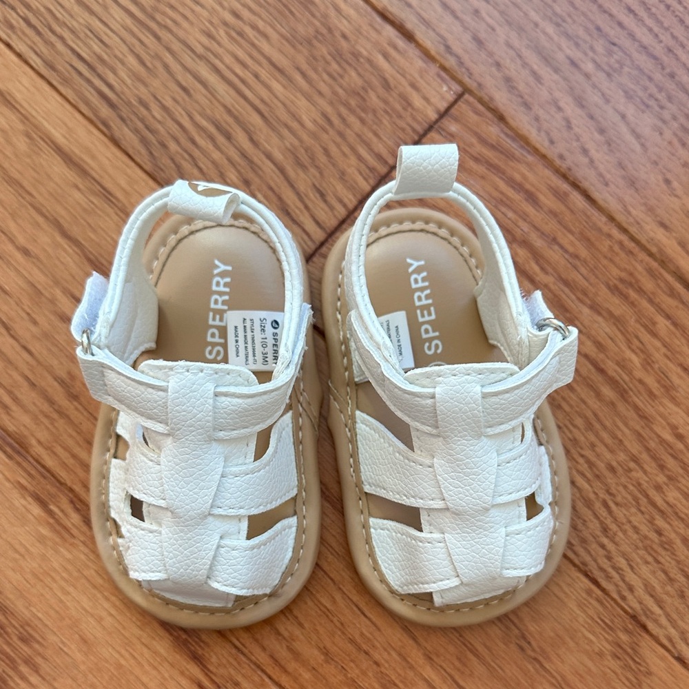 NWOT Sperry Baby Girl White Sandals
